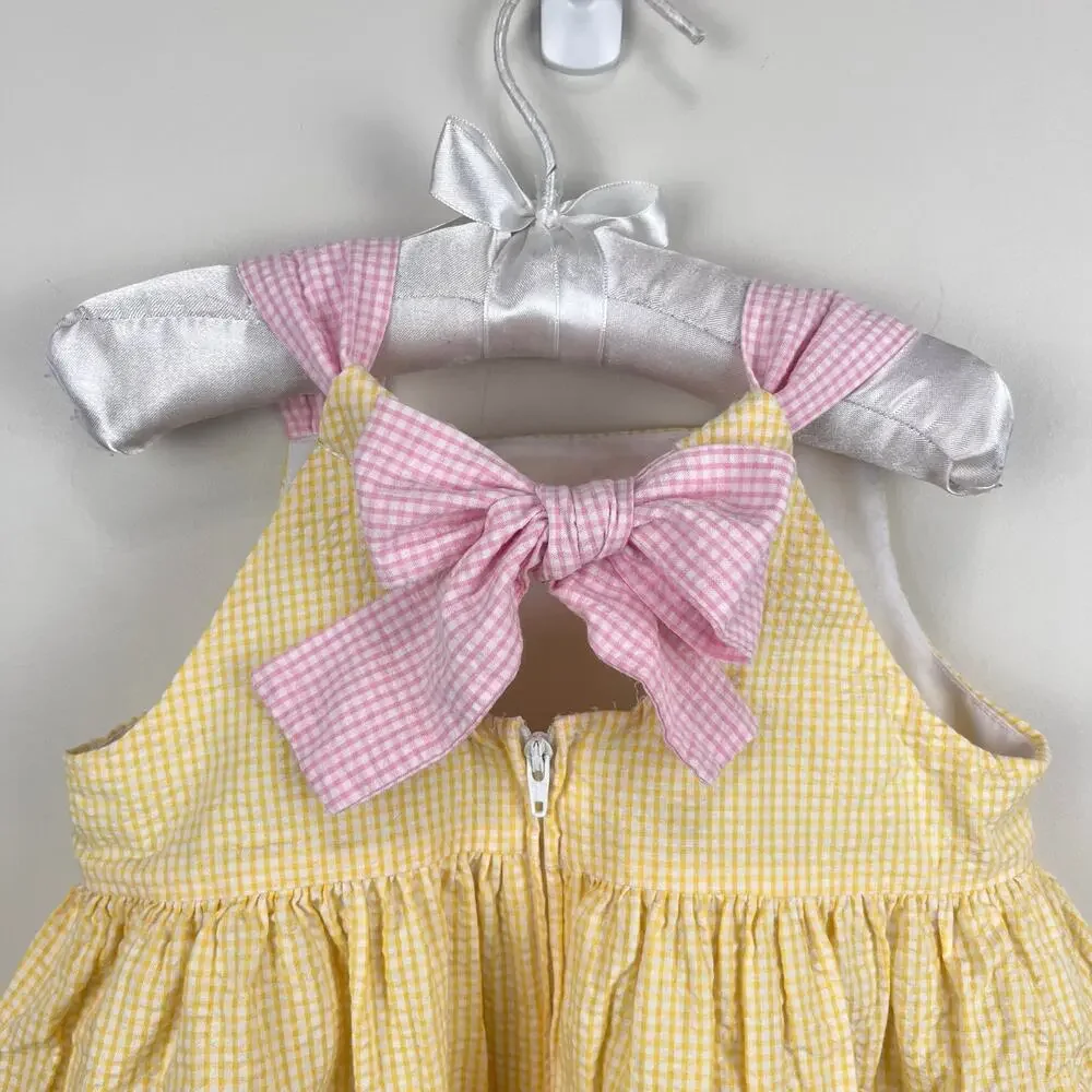 Florence Eiseman Lemonade Stand Yellow Seersucker Dress 2T